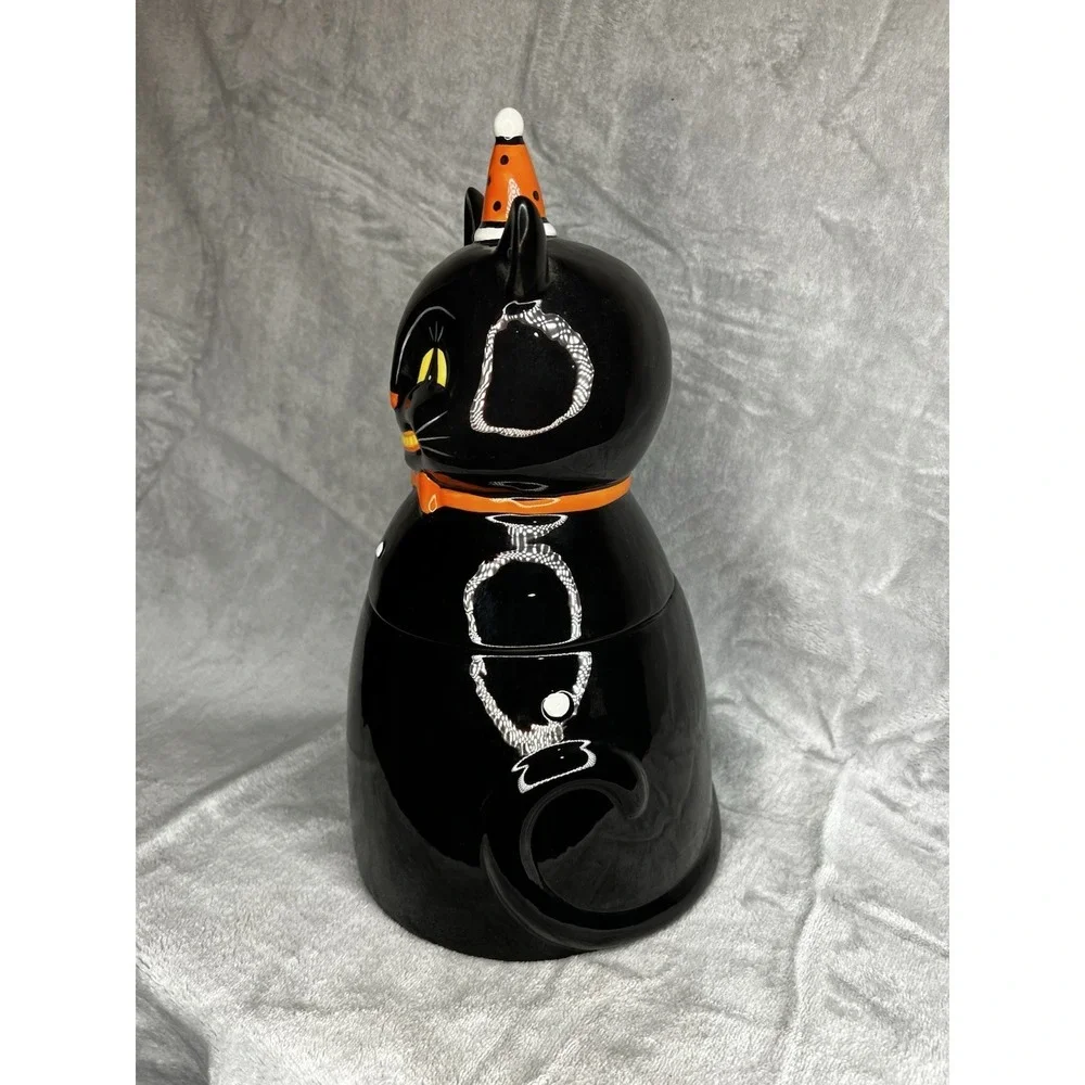 Johanna Parker Black Cat Canister Carnival Cottage Rare HTF